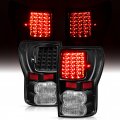Hecasa Tail Lights For 2007-2013 Toyota Tundra Pickup Truck Led Rear Brake Lamps Assembly Driver And Passenger Side Clear Lens 