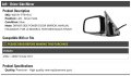 Marketplace Auto Parts Left Driver Side Power Mirror Manual Folding Textured Black Compatible With 2002-2006 Honda Crv For Lx