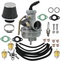 Secos Carburetor Kit For 50cc-125cc Atv Four Wheeler Replacement With Air Filter Fuel Line