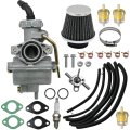Secos Carburetor Kit For 50cc-125cc Atv Four Wheeler Replacement With Air Filter Fuel Line