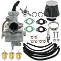 Secos Carburetor Kit For 50cc-125cc Atv Four Wheeler Replacement With Air Filter Fuel Line