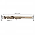 Uxcell Reduced Shank Twist Drill Bits 16 5mm High Speed Steel 6542 With 10mm For Stainless Alloy Metal Plastic Wood