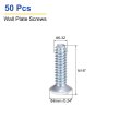 50pcs Wall Plate Screws 9 16 Long 6-32 Thread Outlet White Oval Head Milled Slot Panel Switch For Light Electrical Cover