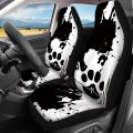 Cozeyat Paw Print Cars Front Driver Seat Cushion Universal Fit Softy Bucket Mat And Saddle Blanket Protector For Sedans Trucks