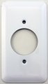 Mulberry Princess Style White 1 Gang Switch Plate For A Single 1-5 8 Diameter 20 Amp Locking Outlet 