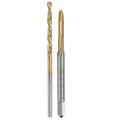 Tap And Drill Bit Set 1pcs 2-56 Unc Spiral Point Thread Screw 1 8mm Twist Titanium Coated Hss-6542 Tapping Threading Tool Kit 