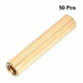 Uxcell 50pcs Brass Round Straight Pcb Pillar Female Thread Standoff Spacer M2x3x15mm