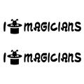 Auto Vynamics Bmpr-iheart-magicians-8-gbla Gloss Black Vinyl I Love Heart Magicians Stickers W Rabbit-in-hat As Design 2 Decals 