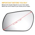 Car Rearview Left Driver Side Mirror Glass Replacement W Backing Plate Convex Heated White For Mazda 3 2003-2008