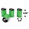 Salmon Fishing Illustration Valve Stem Caps For Tire Rim Wheel Aluminum Green