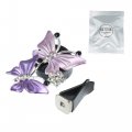 X Autohaux Car Butterfly Shape Clips For Air Conditioner Outlet Vent Decorations Clip Purple 4 Pcs
