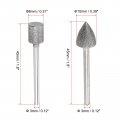 Uxcell Diamond Grinding Bit Set 8mm 10mm Dia Head Mix Shape 3mm Shank For Carving Engraving Polishing