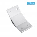 Uxcell 2pcs 135 Degree Angle Aluminum Profile Corner Brackets Brace Joint Connectors For 6060 Series Silver White