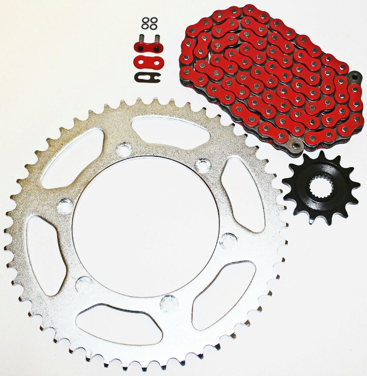 Red O Ring Chain And Sprocket 14 51 114l Fits 2001-2006 Yamaha Wr250f 250 F