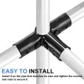 4 Sets End Rail Clamps 1 8 Inch Pipe Fitting Chain Link Fence Clamp Fit For 1 1 28mm Od With Screw And Nuts Silver Total Size