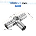 4 Sets End Rail Clamps 1 8 Inch Pipe Fitting Chain Link Fence Clamp Fit For 1 1 28mm Od With Screw And Nuts Silver Total Size