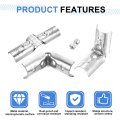 4 Sets End Rail Clamps 1 8 Inch Pipe Fitting Chain Link Fence Clamp Fit For 1 1 28mm Od With Screw And Nuts Silver Total Size