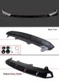 Acr Style Jdm Painted Two-toned Gloss Black Lunar Silver Metallic Front Bumper Lip Splitter Kit Compatible For 2018-2020 Honda