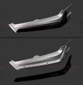 Acr Style Jdm Painted Two-toned Gloss Black Lunar Silver Metallic Front Bumper Lip Splitter Kit Compatible For 2018-2020 Honda