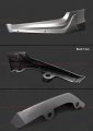 Acr Style Jdm Painted Two-toned Gloss Black Lunar Silver Metallic Front Bumper Lip Splitter Kit Compatible For 2018-2020 Honda