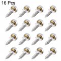 Uxcell Mirror Screws Decorative Cap Fasteners Cover Nails Electroplated Bright Silvery 10mm 0 39 Brass 16pcs