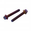 Uxcell 8pcs Colorful Titanium Alloy Motorcycle Hexagon Bolts Screws Fastener M6 X 40mm