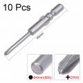 Uxcell 10 Pcs 4mm Round Shank 40mm Length 2mm Phillips Ph0 Magnetic S2 Screwdriver Bit