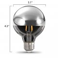 Feit Electric G2540 Chr 827 Fil 4 40 W Eq G25 Dm Specialty Decor Led Light Bulb 4-pack
