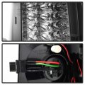 Acanii For 2007-2010 Jeep Grand Cherokee Black Led Tail Lights Rear Brake Lamps Pair Left Right Replacement Assembly