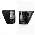 Acanii For 2007-2010 Jeep Grand Cherokee Black Led Tail Lights Rear Brake Lamps Pair Left Right Replacement Assembly