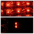 Acanii For 2007-2010 Jeep Grand Cherokee Black Led Tail Lights Rear Brake Lamps Pair Left Right Replacement Assembly