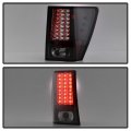 Acanii For 2007-2010 Jeep Grand Cherokee Black Led Tail Lights Rear Brake Lamps Pair Left Right Replacement Assembly