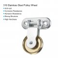 Uxcell 2pcs 79mm Single Pulley Block Iron Hanging Wire Towing Wheel Cable Rope Runner Roller In Zinc Plated