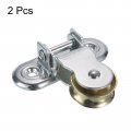 Uxcell 2pcs 79mm Single Pulley Block Iron Hanging Wire Towing Wheel Cable Rope Runner Roller In Zinc Plated