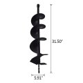 All-carb Auger Drill Bit 6 X 31 Inch Garden Spiral Earth Post Or Umbrella Hole Digger With 3 4 Shaft