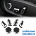 X Autohaux 6 In 1 Car Interior Door Seat Adjust Button Switch Cover Trim Replace Set For Audi A3 A4 A5 A6 A7 Q3 Vw Tiguan Left