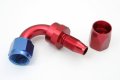 Autobahn88 Aluminum Anodized Swivel Elbow Hose End Fitting 120-degree An4 Blue Red