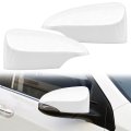White Mirror Cover Pair For 2014 2015 2016 2017 2018 2019 Toyota Corolla Hatchback With Turn Signal Clip On Replacement Caps 