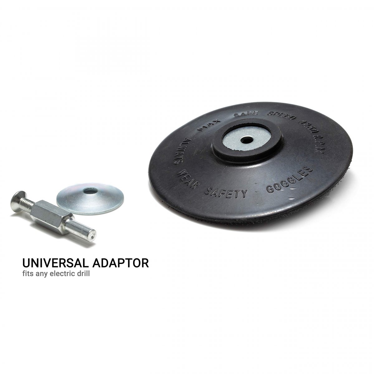 Gp12735 Hook And Loop Rotary Backing Pad With Drill Attachment 4 5 In Diameter Flat Rigid Rubber For Sanding Polishing 3250 Max