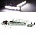 Universal Pure White Led Daytime Running Light Lamp Set 5 Smd Per Side 7 In X 1 6 2 Vehicle Driving Kit For All Cars 