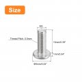 Uxcell M3-0 5 X 10mm 20pcs Flat Round Head Screws 304 Stainless Steel Phillips Drive Machine Hardware Fastener For Furniture