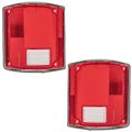 Tail Light Lens 2 Piece Set With Chrome Trim For 1975 1986 Chevrolet K10 Bright Bezel Fleetside 