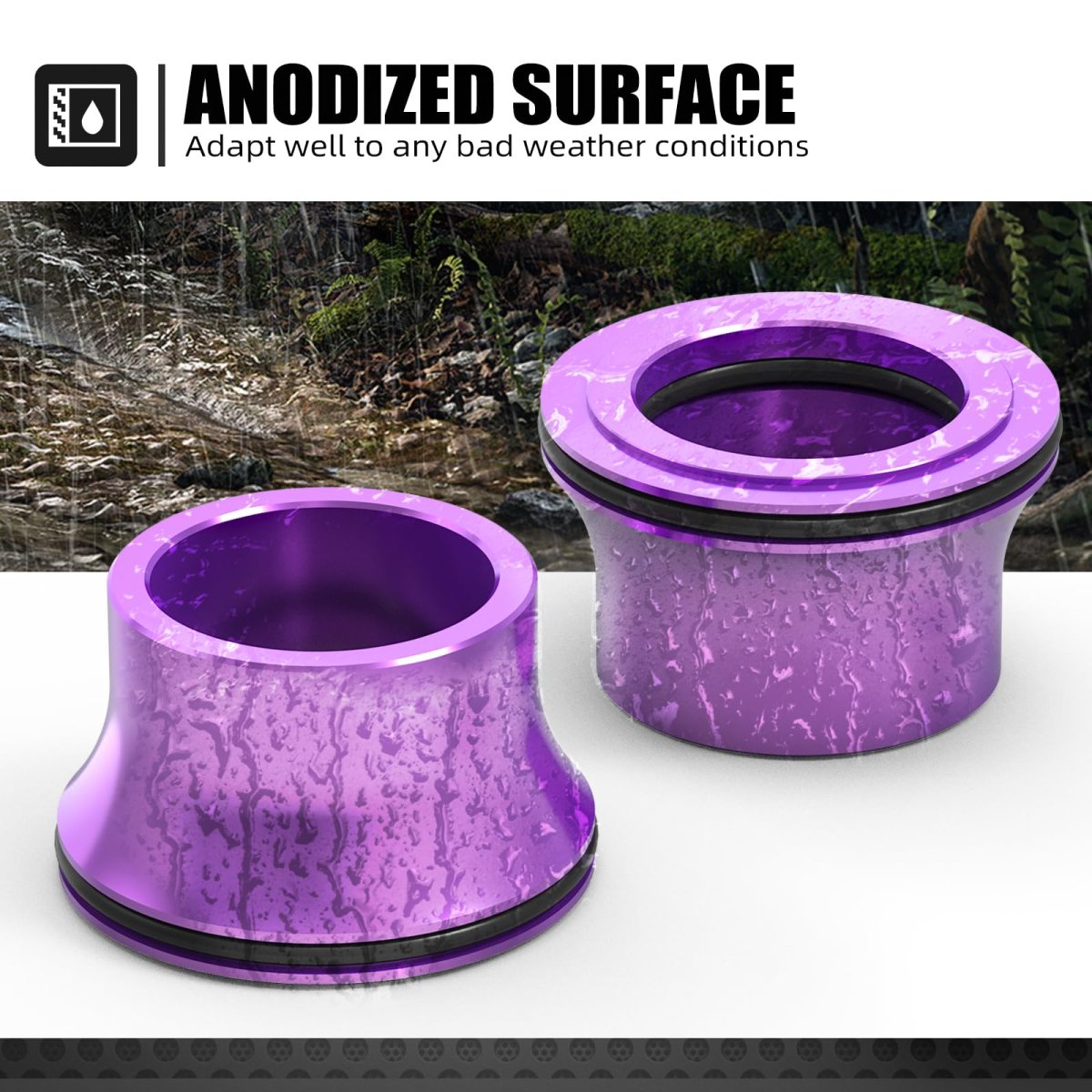 Nicecnc Purple Front Wheel Hub Spacer Bushing Collars O-ring For Surron Light Bee X S L1e Segway X160 X260 Cnc Aluminum