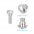 Uxcell Knurled Thumb Screws M5x16mm Brass Shoulder Bolts Grip Knobs Fasteners Nickel Plated 10pcs