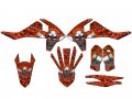 2016 All Except 250 Sx Flaming Gearhead Orange Senge Graphics Base Kit For Ktm 