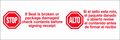Tape Logic T902p136pk Pre-printed Carton Sealing Legend Stop Alto With Graphic 110 Yds Length X Width 2 Mil Thick Red On White 