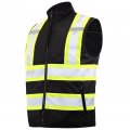 Jorestech Safety Vest With Two-tone Reflective X Strips On The Back Reversible Wind Resistant Waterproof And Insulated 