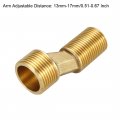 Uxcell Solid Brass Bathtub Shower Faucet Adjustable Swing Arm G1 2-g3 4 Bathroom Adapter Replacement
