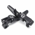 Httmt- Black Skull Shorty Brake Clutch Levers Compatible With 96-03 Xl 96-12 Softail 96-07 Touring P N Mt241-021sts-gbk