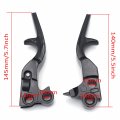 Httmt- Black Skull Shorty Brake Clutch Levers Compatible With 96-03 Xl 96-12 Softail 96-07 Touring P N Mt241-021sts-gbk
